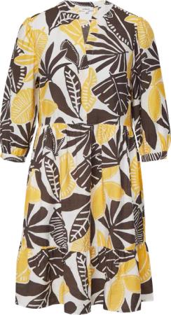 Strukturiertes Kleid aus Viskosemix mit Eingrifftaschen