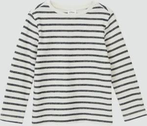 Strukturiertes Langarmshirt mit Streifenmuster