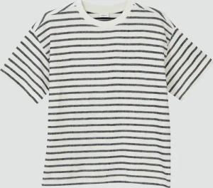 Strukturiertes Oversize-T-Shirt mit Streifenmuster
