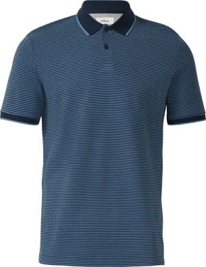 Strukturiertes Poloshirt aus Baumwolle in Two-Tone-Optik