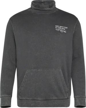 Strukturiertes Sweatshirt mit Stehkragen