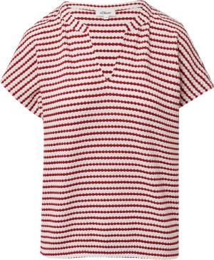 Strukturiertes T-Shirt im O-Shape