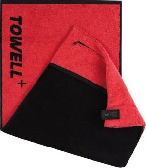 Stryve Sporthandtuch Towell + Handtuch mit Tasche und Magnetclip, Rot/Schwarz