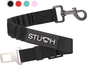 STUCH Autohundegeschirr Universeller Bungee Sicherheitsgurt für Hunde & Katzen - Hundegurt fürs Auto - Gurt, Nylon, Längenverstellbar 60-80cm, Universell für jede Hunderasse, Universell für fast jedes Auto