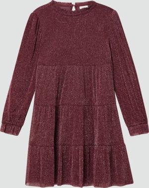 Stufenkleid aus weichem Glitzer-Mesh