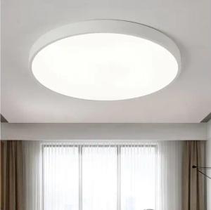 style home LED Deckenleuchte Runde Deckenlampe aus Metall, Warmweiß 3000K ohne Fernbedienung, 12W, Ø23*5cm, Weiß, Metall Lampe für Flur Küche