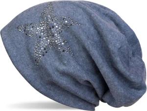 styleBREAKER Beanie Beanie Mütze mit Strass Nieten Stern (1-St)