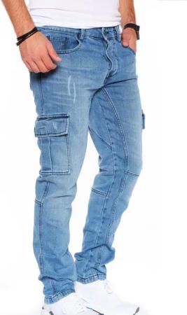 Styleko Cargohose 8003 Herren Cargohose Cargo Jeans Hose für Männer Jungen Regular Denim