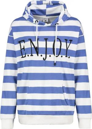 SUBLEVEL Hoodie Liebevoll bestickter Streifenlook mit Kapuze Logo Sweat Hoodie