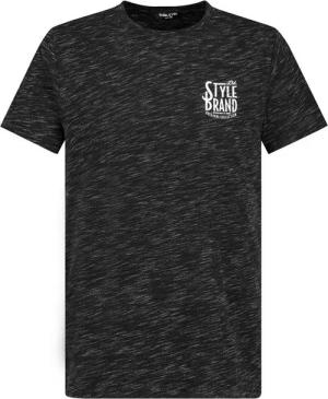 SUBLEVEL T-Shirt Urbanes Design mit Logo auf Brust und Melange HAKA Shirt