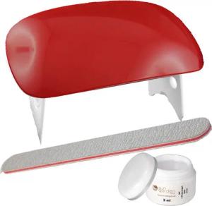 Sun Garden Nails Lichthärtungsgerät Reise LED/UV Nagellampe Mini rot 6W inkl. 1-Phasengel 5 ml Feile