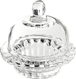 Sunay Zuckerdose Glasdose mit Deckel - ø10 cm, Stilvoll & Praktisch, Glas, (1-tlg), mit Glasdeckel