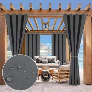 Sunicol Outdoorvorhang Outdoor Vorhang Wetterfest, mit Ösen, Sichtschutz Sonnenschutz (2 St), für Balkon Terrasse Veranda Pergola