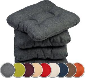 sunnypillow Stuhlkissen 4er Set Stuhlkissen 45x45 cm Bequeme 8cm, Polsterauflage Auflage für Stühle / Bänke