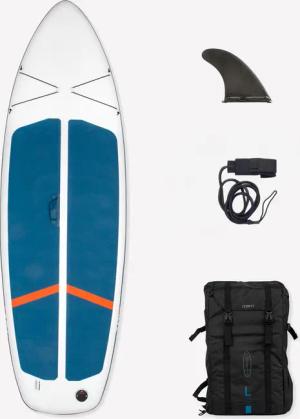 SUP Stand Up Paddle aufblasbar und kompakt 10' (max. 130 kg) - SUP100 weiss/blau