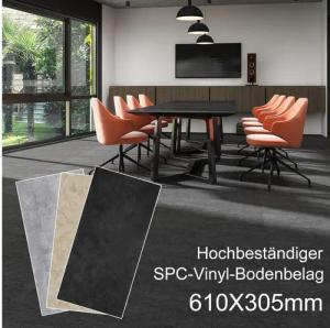 Super Solu Vinyllaminat Klick Vinylboden, Vinylfliesen, Steinoptik Bodenbelag, 1 St., 2.3m² = 12Stück im Paket, 610 x 305 x 6 mm, PVC Klick-Vinyl Bodenbelag