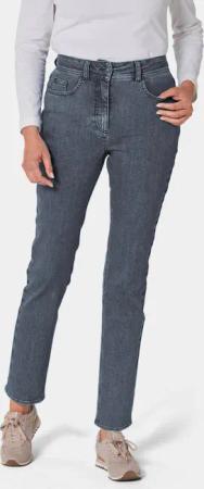 Superbequeme Hose mit Bauchweg-Effekt - grau - Gr. 52 von Goldner Fashion