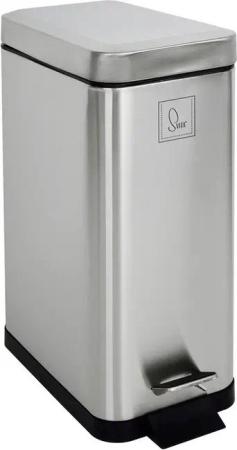 SVITA Mülleimer STM10, Treteimer, Softclose-Funktion, 18L, Edelstahl, Silber