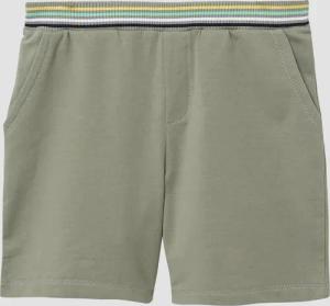 Sweat-Bermuda mit Wide Leg und Kontrastdetails