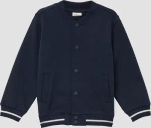 Sweat-Blouson mit Druckknöpfen und Streifen-Details