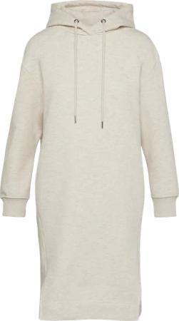 Sweat-Kleid mit seitlichen Eingrifftaschen und Schlitzen