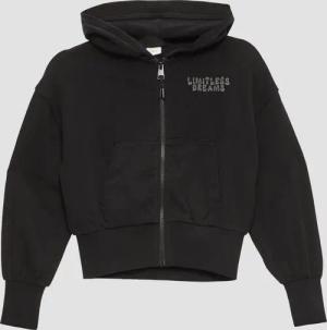 Sweatjacke im Boxy-Schnitt mit Glitzer-Stickerei