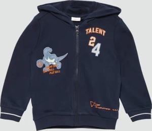 Sweatjacke mit Print- und Stick-Details