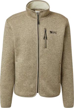 Sweatjacke mit Teddy-Plüsch-Futter in Strick-Optik