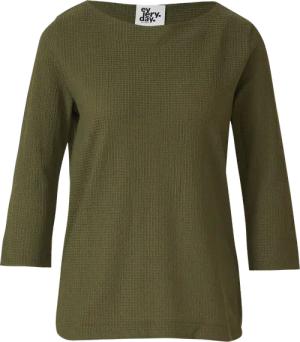 Sweatshirt aus Struktur-Strick mit abgerundetem Saum