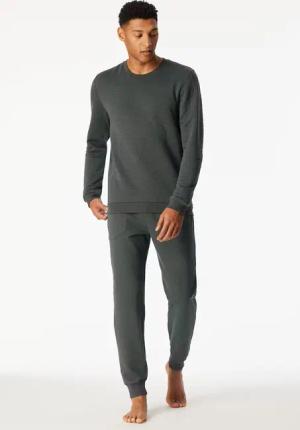 Sweatshirt dunkelgrün gemustert - Mix+Relax 54