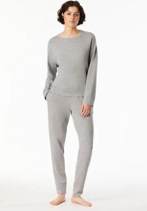 Sweatshirt Interlock grau-meliert - Mix+Relax 36