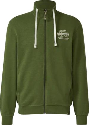 Sweatshirt-Jacke mit Flammgarnstruktur und Artwork