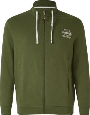 Sweatshirt-Jacke mit Flammgarnstruktur und Artwork