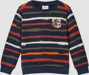 Sweatshirt mit All-over-Print und kleinem Fotoprint