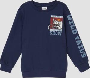 Sweatshirt mit Ärmel-, Front- und Rückenprint aus Strukturjersey