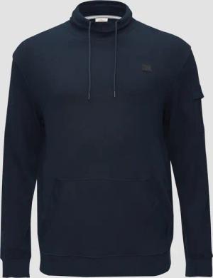 Sweatshirt mit Kängurutasche und Stehkragen