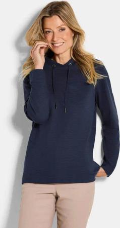 Sweatshirt mit Kordeln - marine - Gr. 40 von Goldner Fashion