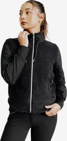 Sweatshirtjacke 500 Fleece warm Damen schwarz