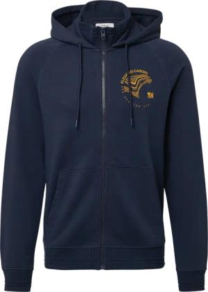 Sweatshirtjacke mit Stehkragen und Kapuze