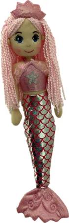 Sweety-Toys Meerjungfrauenpuppe Sweety Toys 13364 Stoffpuppe Meerjungfrau Prinzessin 45 cm pink