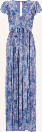 SWING Abendkleid mit Plissees und Glitzergarn