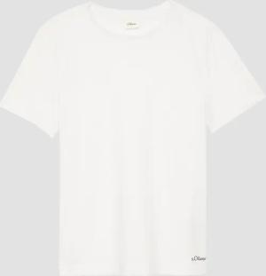 T-Shirt aus Baumwolle mit kleinem Schriftprint