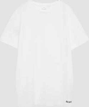 T-Shirt aus Baumwolle mit kleinem Schriftprint