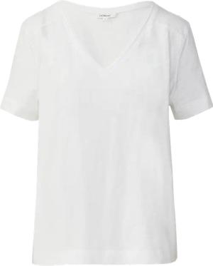 T-Shirt aus Flammgarn mit V-Ausschnitt