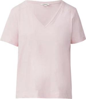 T-Shirt aus Flammgarn mit V-Ausschnitt