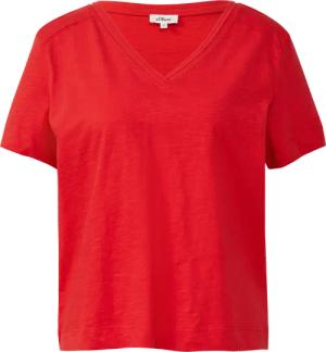 T-Shirt aus Flammgarn mit V-Ausschnitt