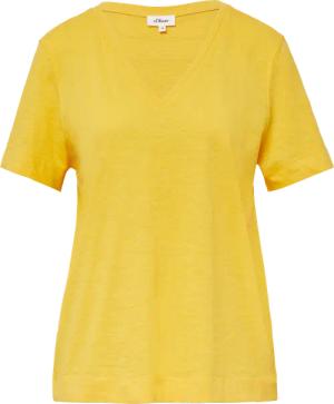 T-Shirt aus Flammgarn mit V-Ausschnitt