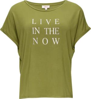 T-Shirt aus Viskosestretch mit Frontprint