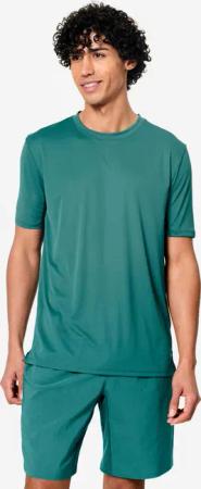 T-Shirt Herren atmungsaktiv Rundhalsausschnitt - blaugrün