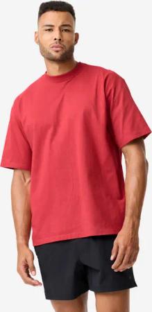 T-Shirt Herren Krafttraining weit - rot